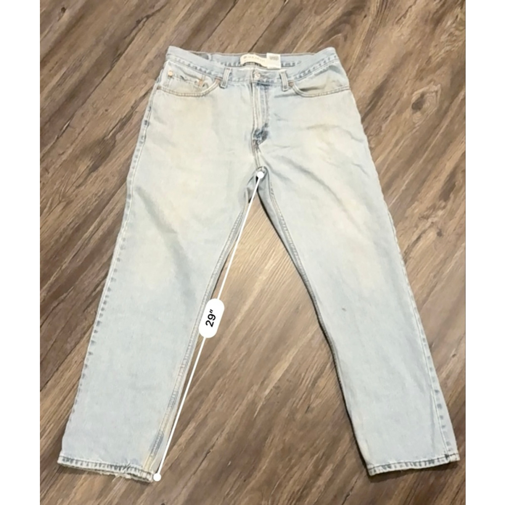 Vtg Y2K Levi’s 505 Regular Fit Straight Leg Light Wash Jeans Men’s Sz 36x32 - Picture 10 of 10